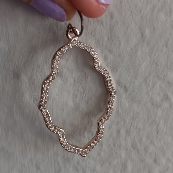 ✨️3 For $15✨Crystal Goldtone Bling Open Design Drop Earrings - Picture 4 of 4